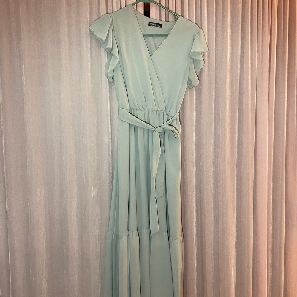 Sage Green Bridesmaid Maxi Dress